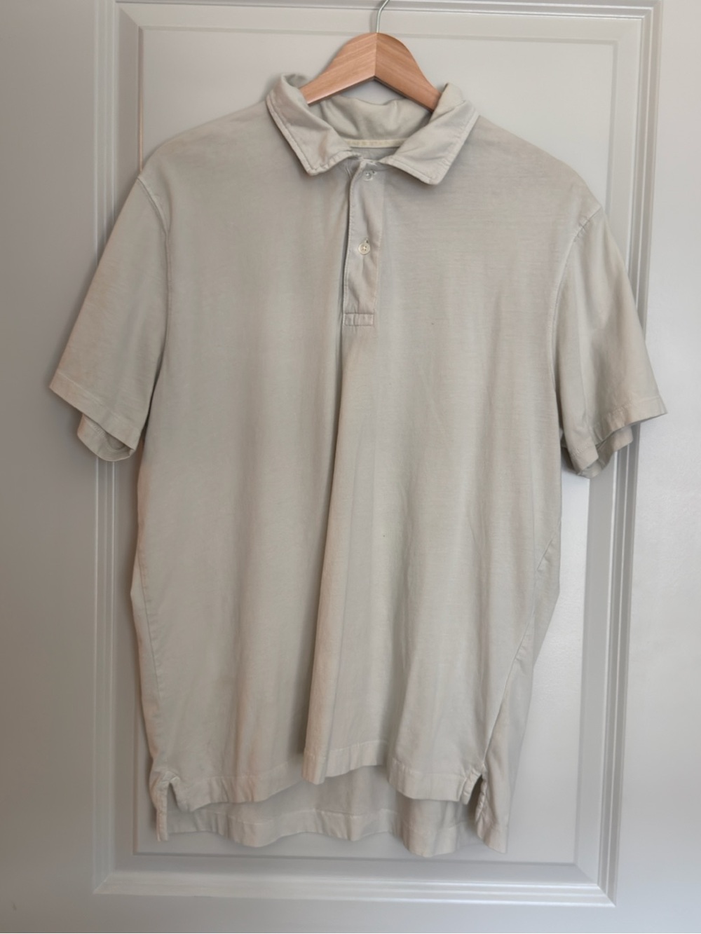 Buck Mason Short Sleeve Polo Shirt in Natural